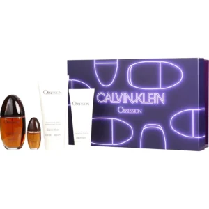 Obsession women Eau De Parfum Spray 3.4 oz & Body Lotion 6.7 oz & Shower Gel 3.4 oz & Eau De Parfum Spray 0.5 oz Mini